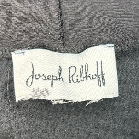 Joseph Ribkoff Skirt Women’s L Pencil Button Midi Asymmetrical Academia Black - Picture 6 of 12